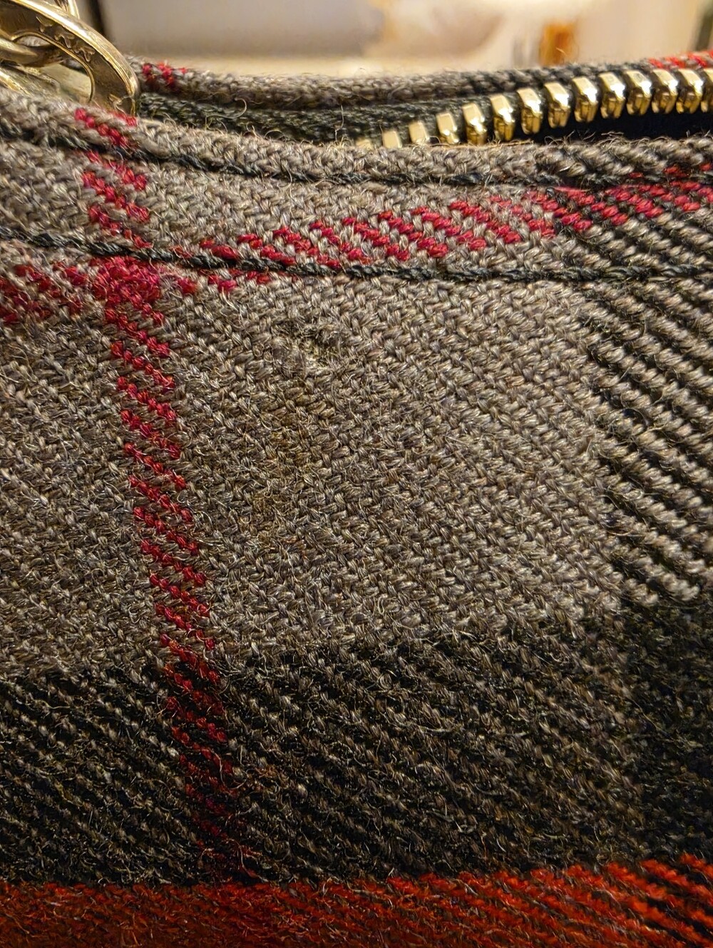 Coach Y2K Vintage Hamptons Tartan Plaid Wool Demi Bag - Picture 6 of 6